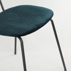 Light and Living eetkamerstoel Emma velvet petrol><noscript><img width=