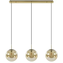 Light and Living hanglamp Medina 3L goud met amber glas>Straluma Fashion