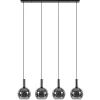Luxe 4-lichts eettafelhanglamp met smoke glazen bollen>Straluma Best