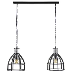 Metalen eettafel hanglamp 2-lichts kooi>Straluma Shop