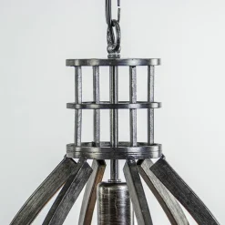 Metalen eettafel hanglamp 2-lichts kooi><noscript><img width=