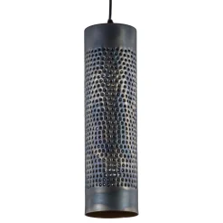 Metalen hanglamp cilinder bruin gevlamd>Straluma Discount