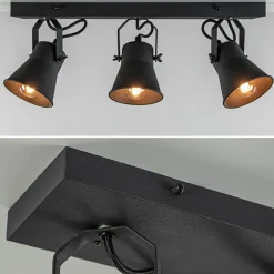Metalen 3-l plafondlamp mat zwart verstelbaar>Straluma Online