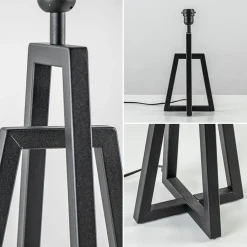 Metalen lampvoet mat zwart exclusief kap><noscript><img width=