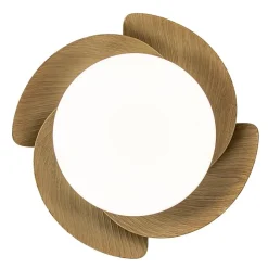Moderne LED plafondventilator wit met houten bladen><noscript><img width=