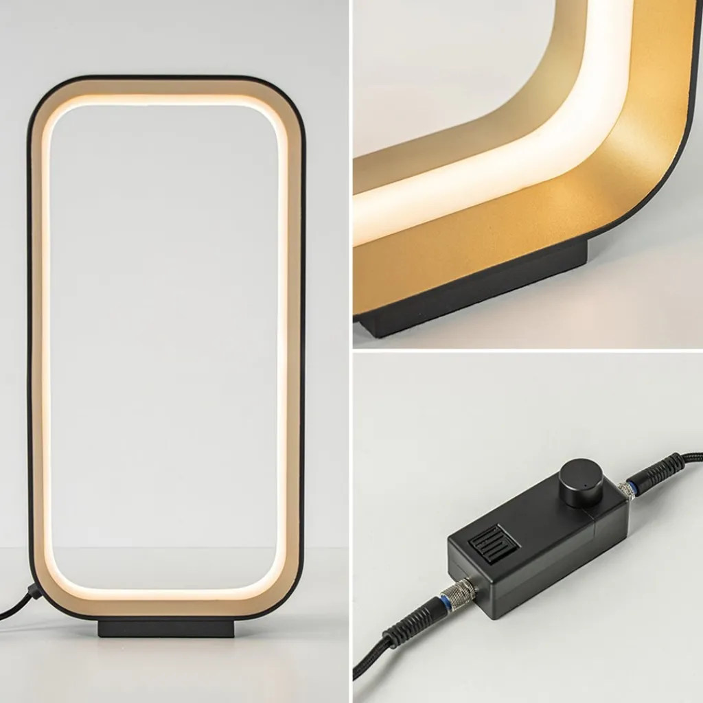 Moderne LED tafellamp zwart/goud klein>Straluma Online