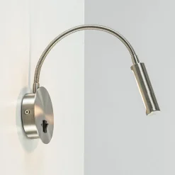 Moderne LED wandlamp nikkel met flexibele arm>Straluma Best