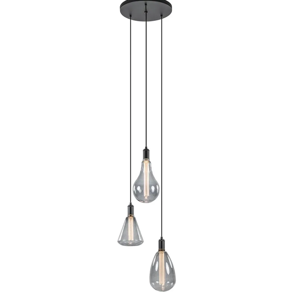 Moderne 3-lichts hanglamp zwart exclusief bronnen>Straluma Best Sale