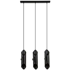 Moderne 3-lichts hanglamp zwart metaal>Straluma Outlet