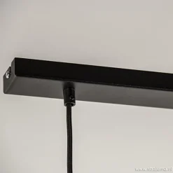 Moderne 3-lichts hanglamp zwart metaal><noscript><img width=