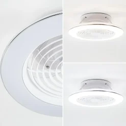 Moderne plafondventilator inclusief dimbaar LED klein><noscript><img width=