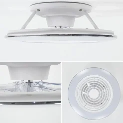 Moderne plafondventilator inclusief dimbaar LED klein><noscript><img width=
