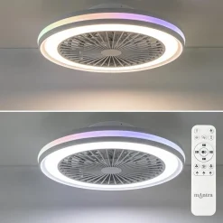 Moderne plafondventilator wit inclusief LED en color><noscript><img width=