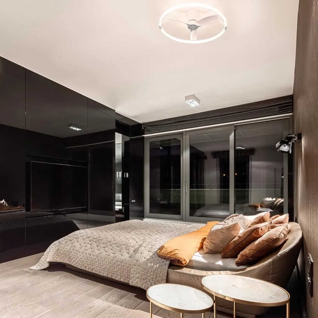 Moderne plafondventilator wit inclusief LED en remote>Straluma Shop