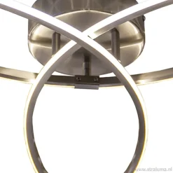 Moderne plafonnière nikkel met LED><noscript><img width=