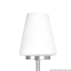 Moderne tafellamp staal/glas met dimmer><noscript><img width=