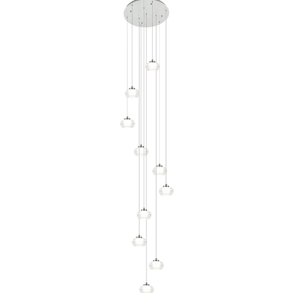 Moderne videlamp chroom met helder glas incl LED>Straluma Cheap