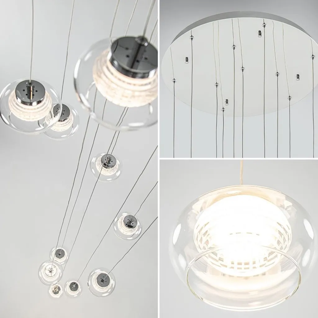 Moderne videlamp chroom met helder glas incl LED>Straluma Cheap