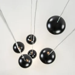 Moderne videlamp zwart met dimbaar LED 6-lichts><noscript><img width=