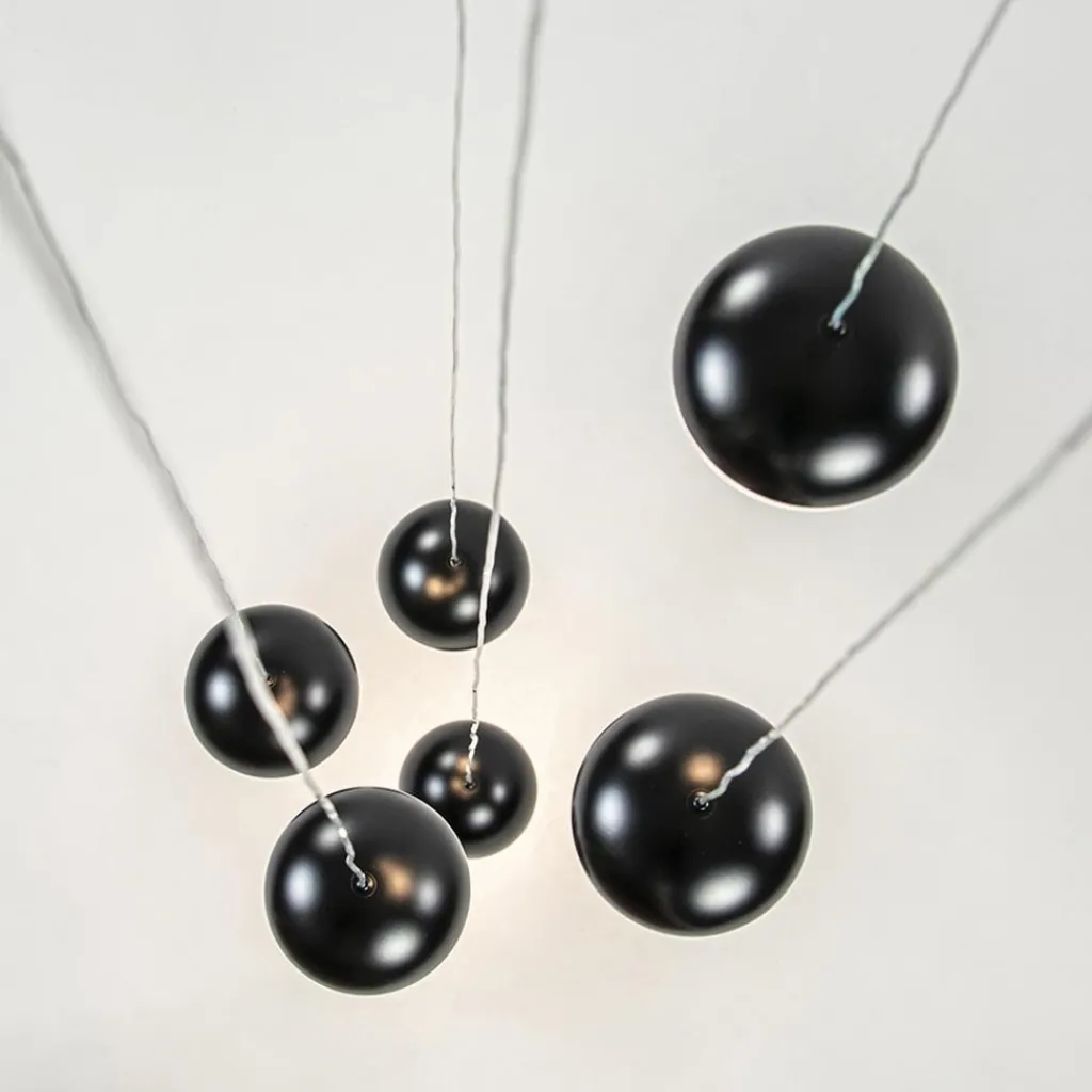 Moderne videlamp zwart met dimbaar LED 6-lichts>Straluma Shop