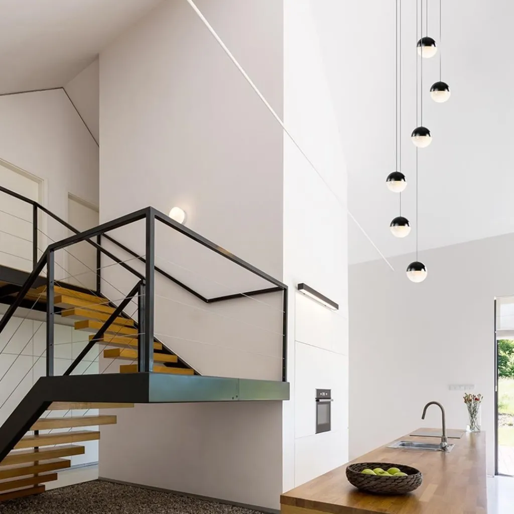 Moderne videlamp zwart met dimbaar LED 6-lichts>Straluma Shop