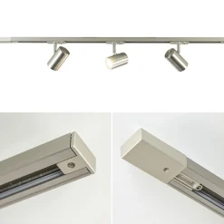 Nikkel railsysteem met spots 1-fase><noscript><img width=