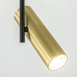 Opbouwspot 1-lichts zwart/brass GU10 mini><noscript><img width=