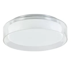 Plafondlamp chroom/clear IP44 3-step dim>Straluma Outlet