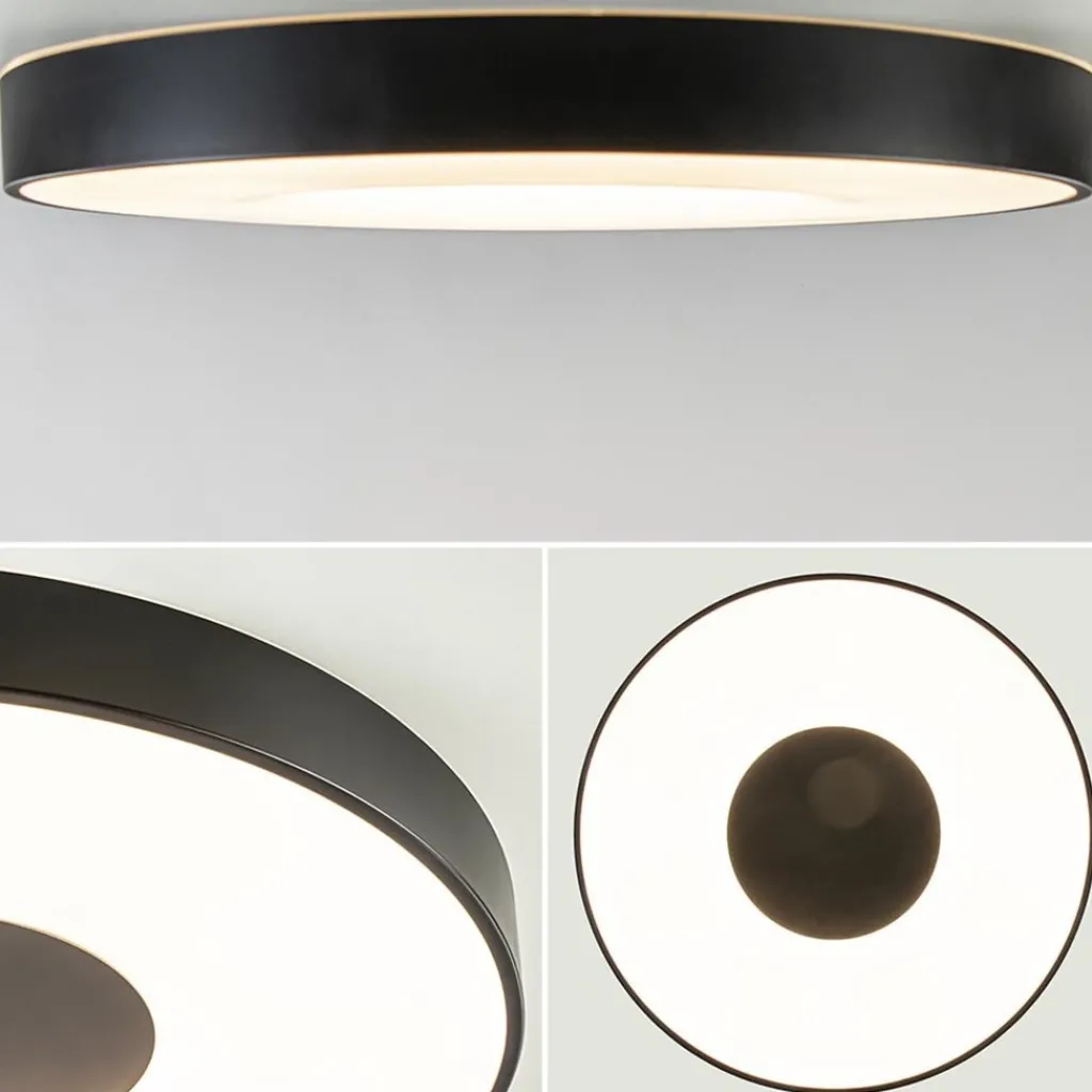 Plafondlamp Coin 65 zwart + remote>Straluma Sale