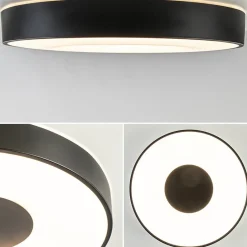 Plafondlamp Coin rond 50cm zwart CCT><noscript><img width=