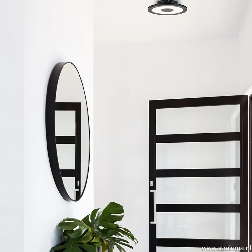 **Plafondlamp disc 26cm zwart 3-step dim>Straluma Sale