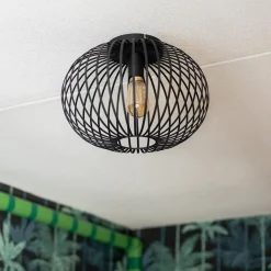 Plafondlamp donut draad zwart 40cm><noscript><img width=