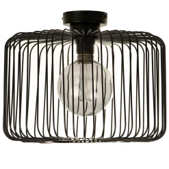 Plafondlamp draad cilinder zwart 28cm>Straluma Fashion