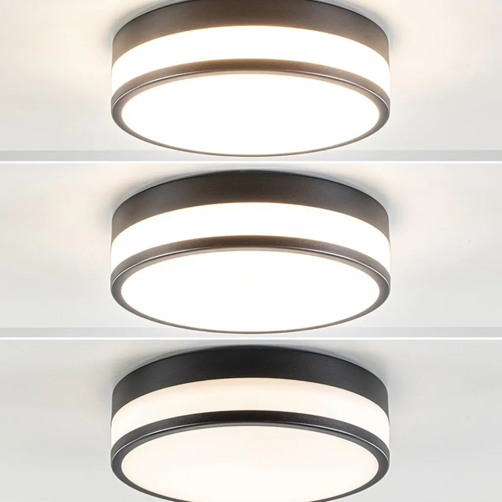 Plafondlamp zwart opaal glas 3-step dim>Straluma Store