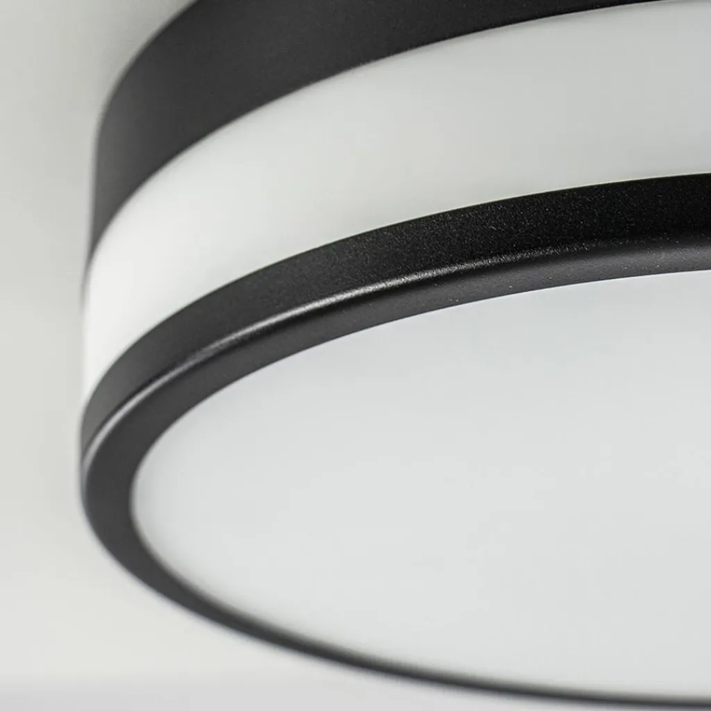 Plafondlamp zwart opaal glas 3-step dim>Straluma Store