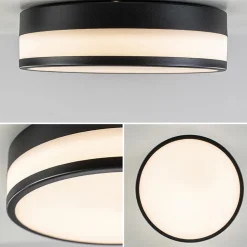 Plafondlamp zwart opaal glas 3-step dim><noscript><img width=