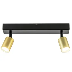 Plafondspot Bounce 2L 40cm zwart/matgoud>Straluma New