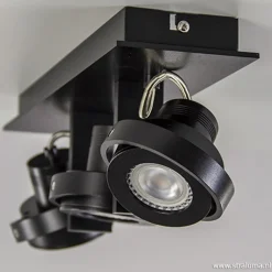 Plafondspot 3L op balk zwart gu10 incl.><noscript><img width=