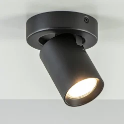 Plafondspot Oliver enkel tube zwart gu10>Straluma Shop