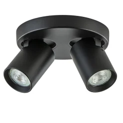 Plafondspot Oliver 2L rond zwart gu10>Straluma Clearance