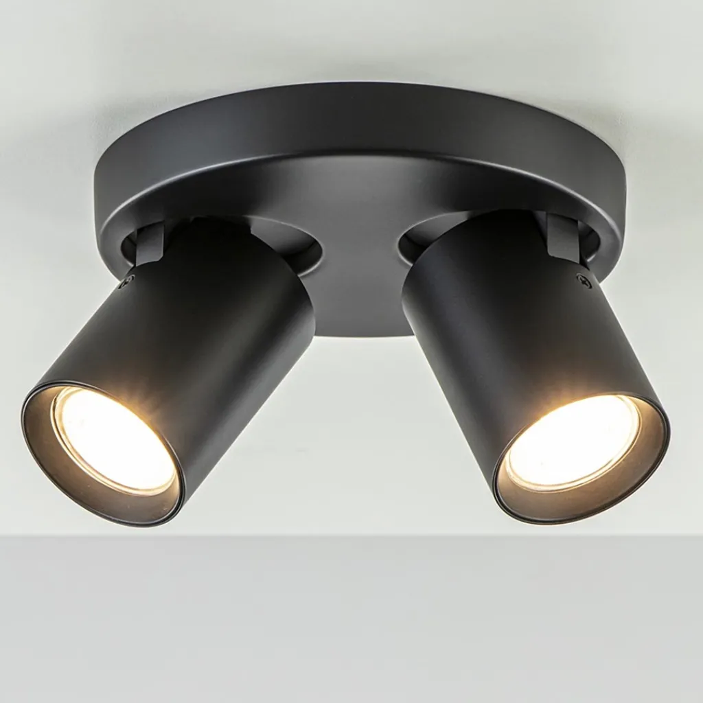 Plafondspot Oliver 2L rond zwart gu10>Straluma Clearance
