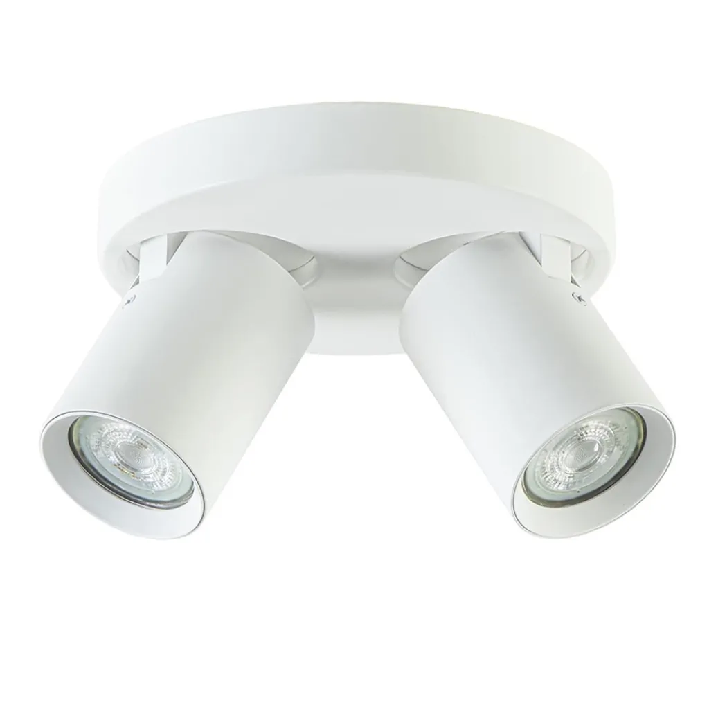 Plafondspot Oliver 2L rond tube wit gu10>Straluma Shop