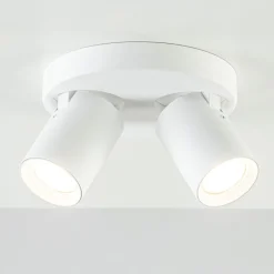 Plafondspot Oliver 2L rond tube wit gu10>Straluma Shop