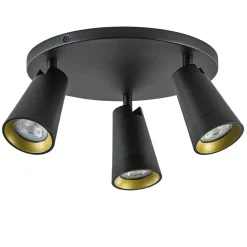 Plafondspot Petunia 3L rond zwart/goud>Straluma Shop
