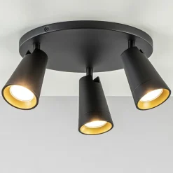 Plafondspot Petunia 3L rond zwart/goud>Straluma Shop