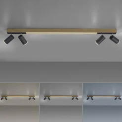 Plafondspot Pure Lines antraciet/hout cct><noscript><img width=