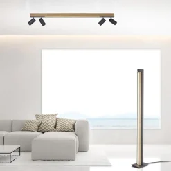 Plafondspot Pure Lines antraciet/hout cct><noscript><img width=