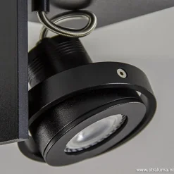 Plafondspot Quatro 1L zwart incl.gu10><noscript><img width=