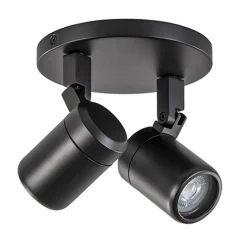 Plafondspot Rain 2L rond zwart IP44>Straluma Best
