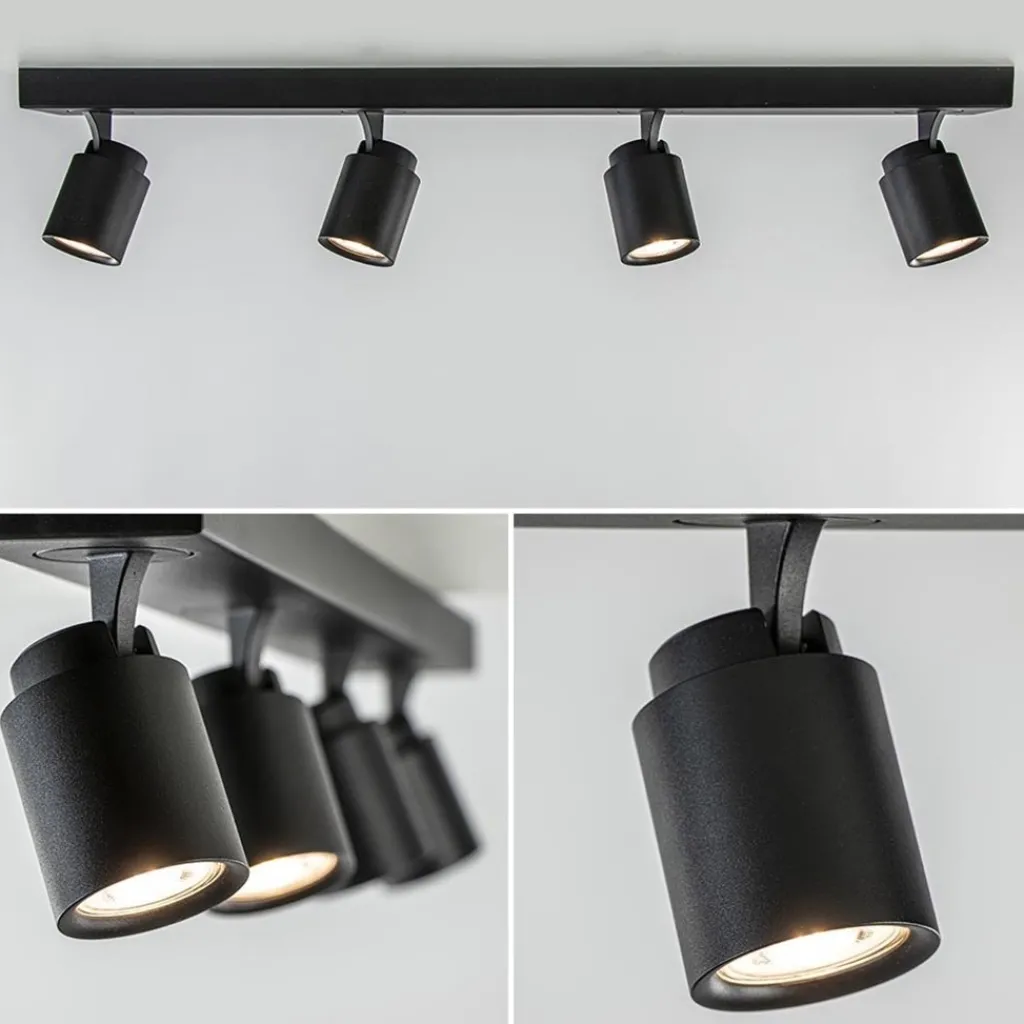 Plafondspot Razza 4L balk zwart gu10>Straluma Store